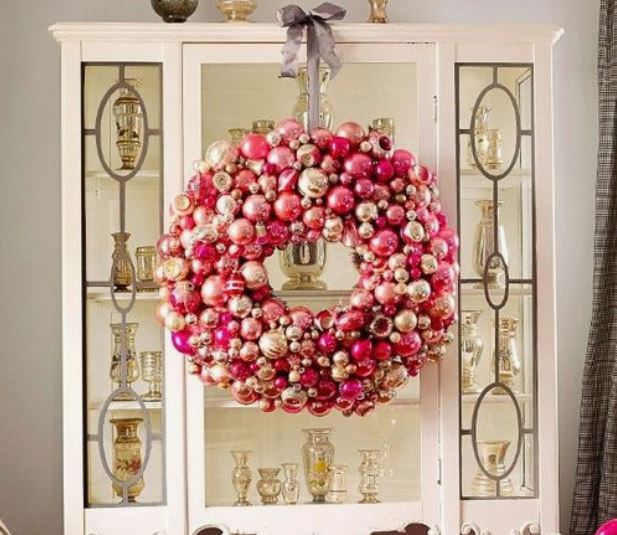 glass ball wreath