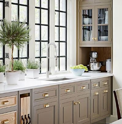 taupe kitchen