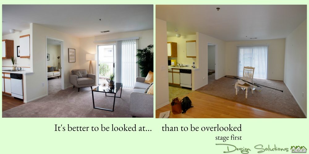 staged room and vacant room better to be looked at than overlooked