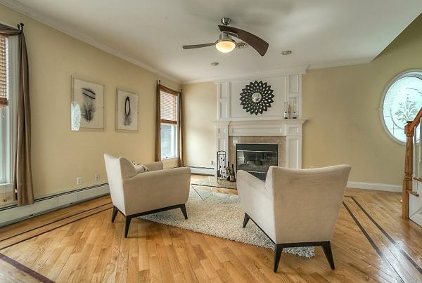 family room staged