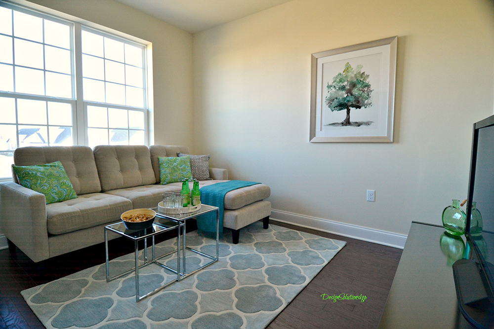 Staged family room
